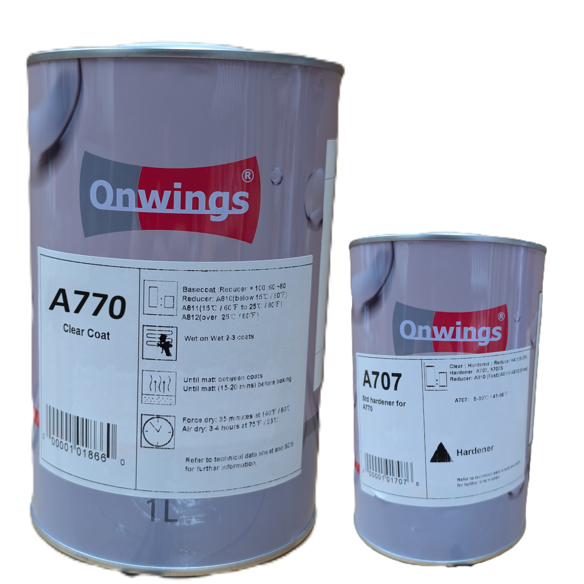 Onwings A770 Fast Curing Clearcoat 1.25L Kit