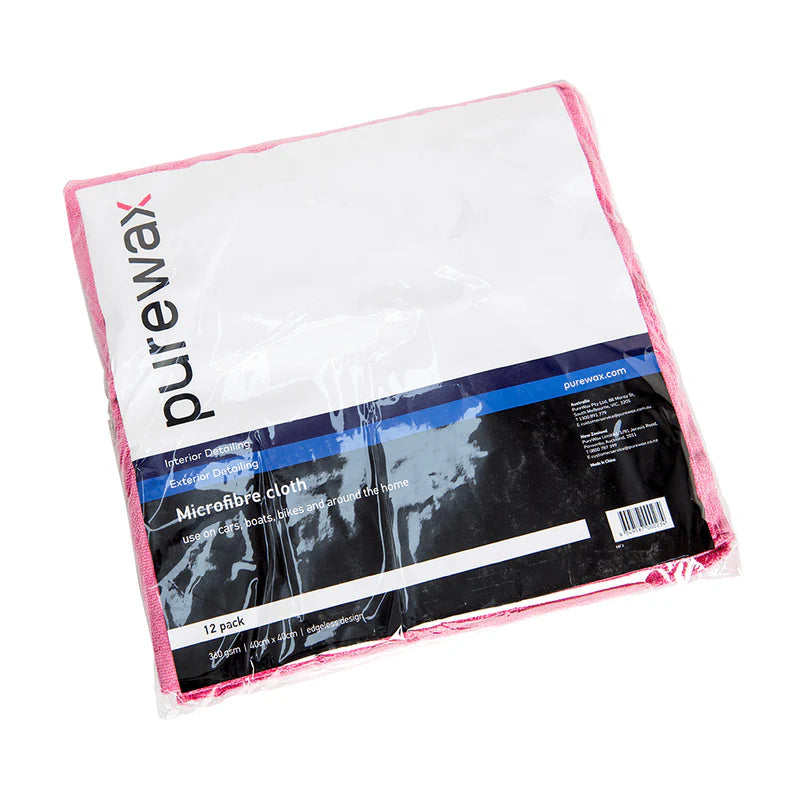 Purewax Microfibre Cloth 12pack