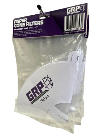 GRP Paper Cone Filters 190 Micron - Retail Pack of 5