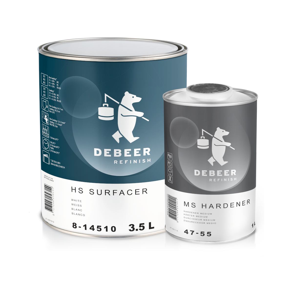 Debeer 8-14510 HS Surfacer Kit White