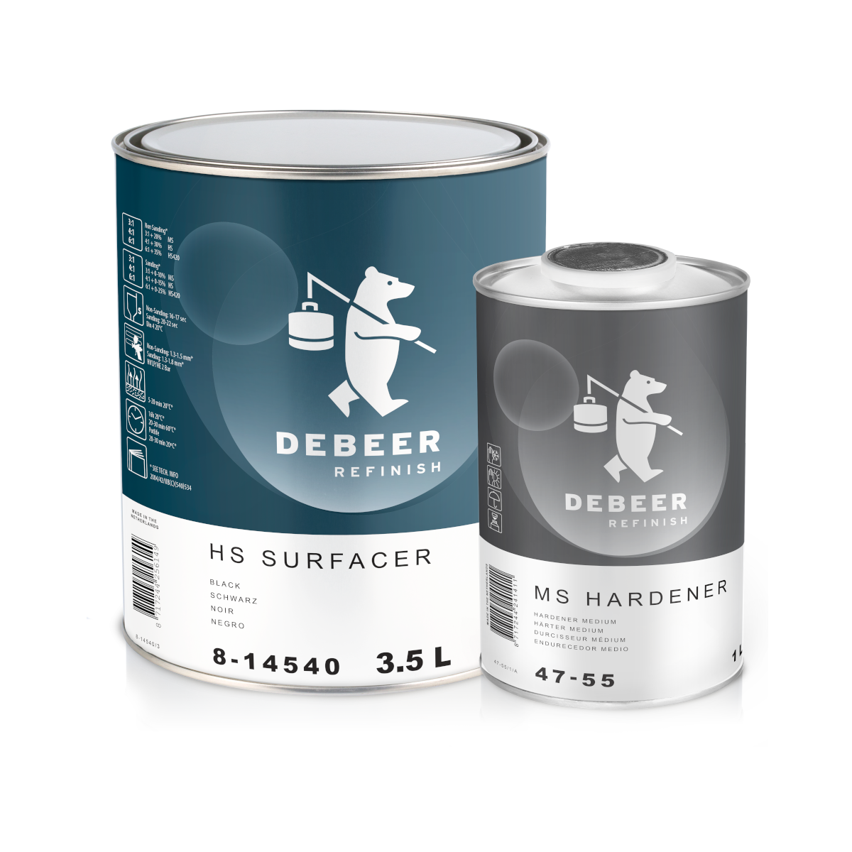Debeer 8-14510 HS Surfacer Kit Black