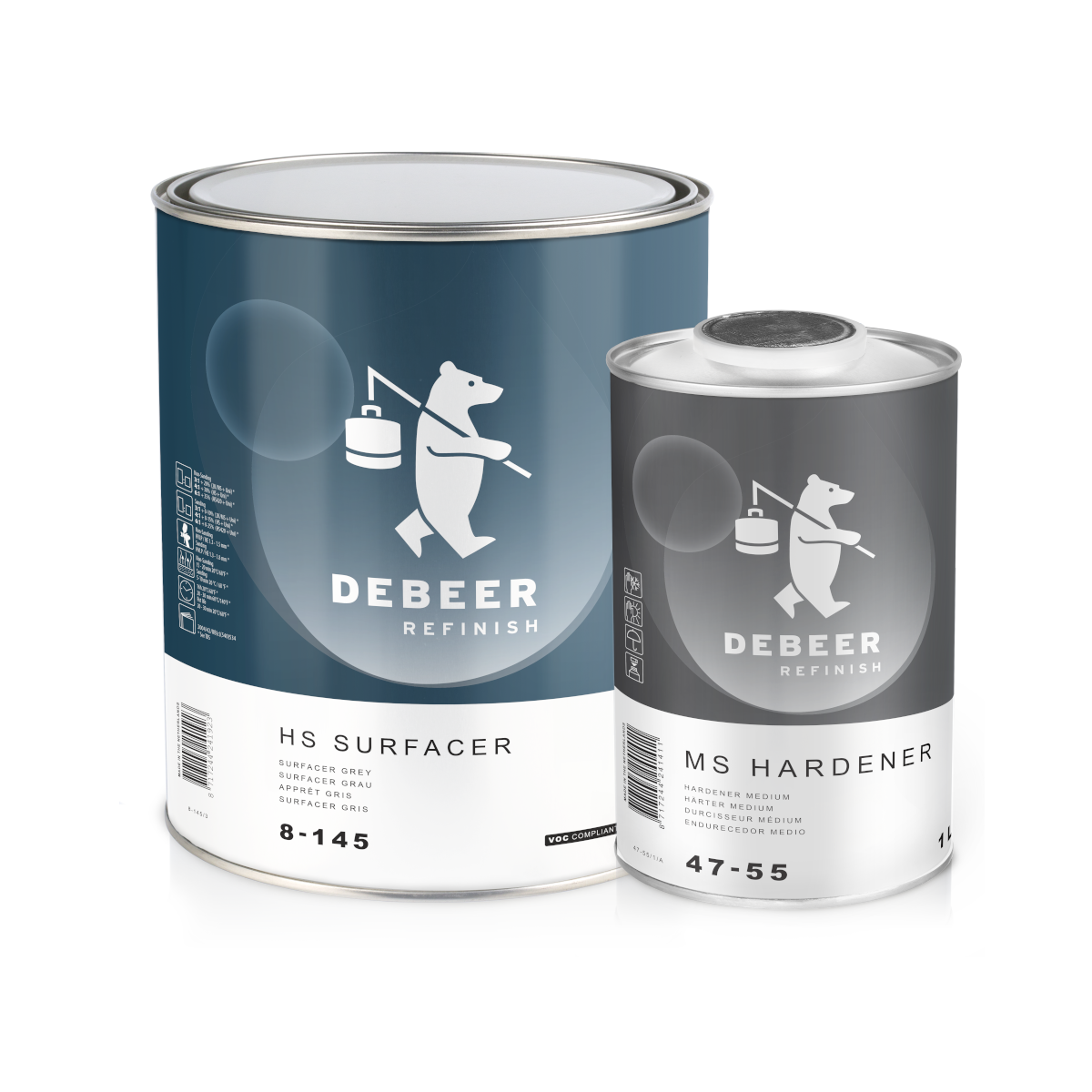 Debeer 8-145 HS Surfacer Kit Grey