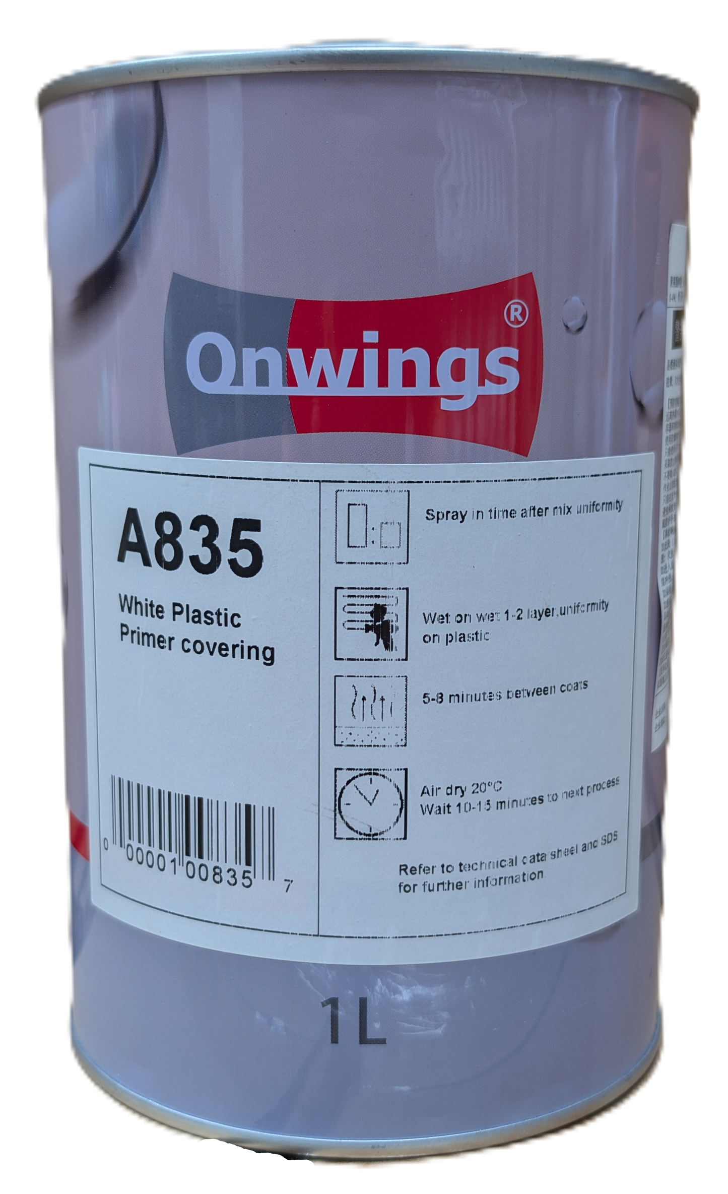 Onwings A835 Plastic Primer Covering White