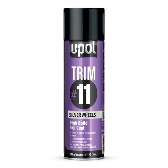U-POL TRIM#11 Wheel Silver High Build Top Coat Aerosol